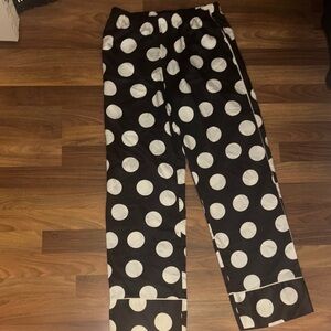Victoria's Secret Black and White Polka Dot Pajama Pants | Small